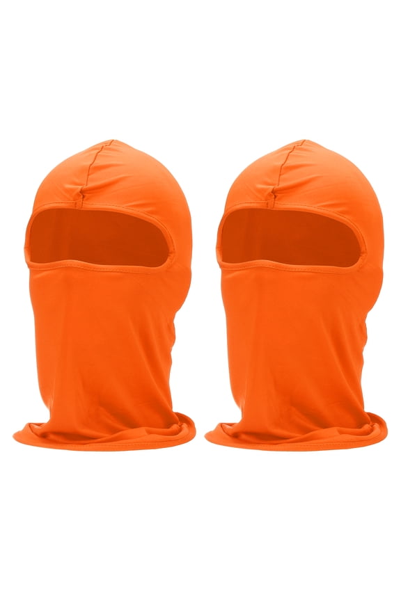 2pcs Summer Balaclava Face Mask, Polyester Sun Protection Hood Face Cover Cooling Full Head Mask for Men Women Fishing Motorcycle Cycling, Orange