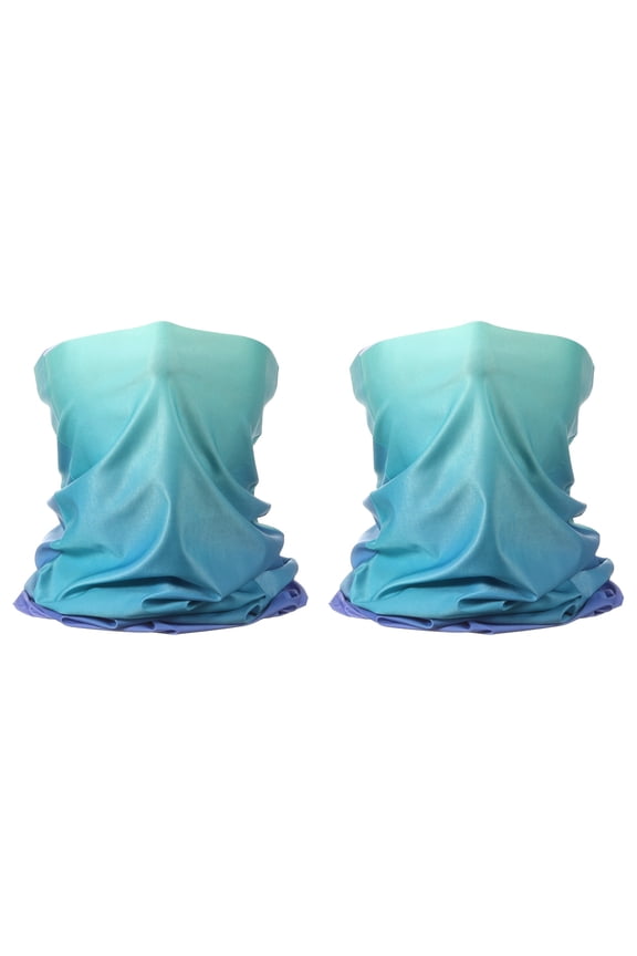 2pcs Summer Neck Gaiter Sun Protection Face Mask for Fishing, Blue-purple