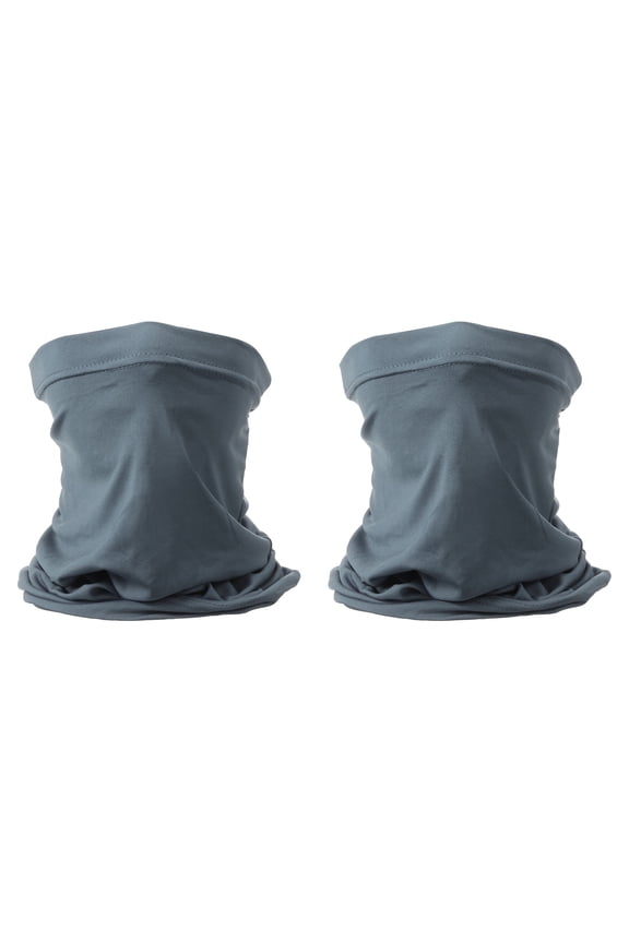 2pcs Summer Neck Gaiter Unisex Sun Protection Face Mask, Dark Gray