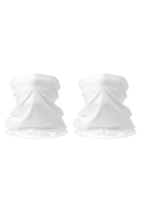 2pcs Summer Neck Gaiter Unisex Sun Protection Face Mask, White