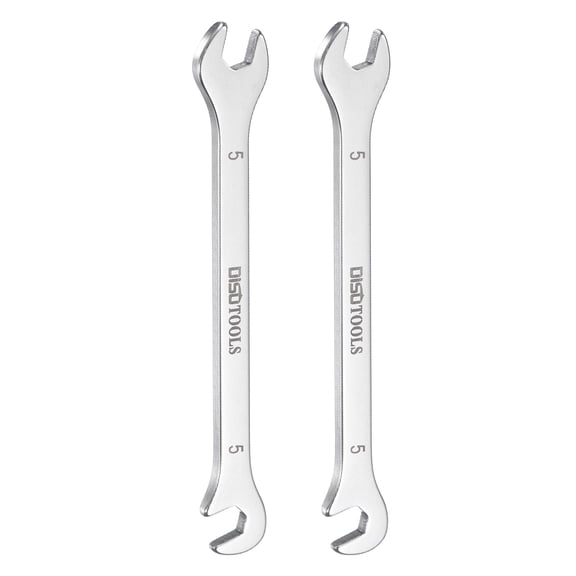 Uxcell 2pcs Super-Thin Open End Wrench 5mm Metric Angled Open-End Wrench