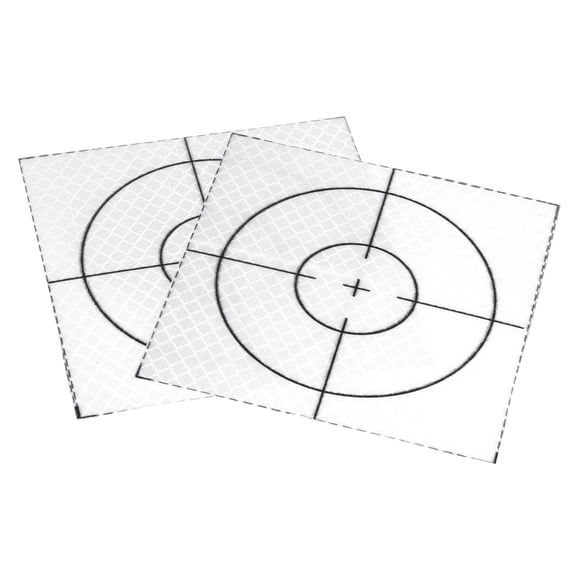 Uxcell 2pcs Survey Reflector Sheet 100x100mm Self-Adhesive Survey Target Mark Silver