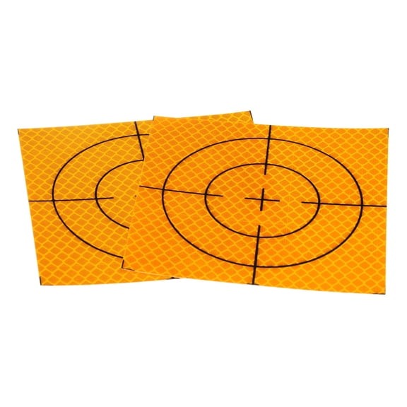 Uxcell 2pcs Survey Reflector Sheet 100x100mm Self-Adhesive Survey Target Mark Yellow