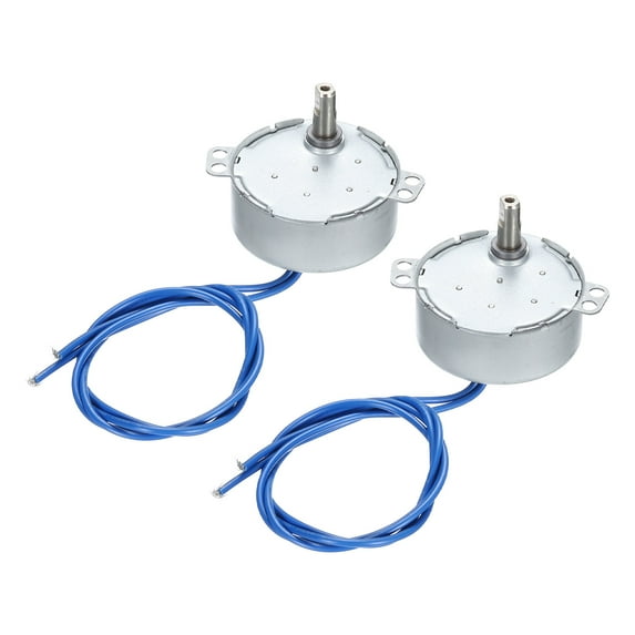 Uxcell 2pcs Synchronous Motor AC 100-127V 4W 5-6RPM/MIN CW/CCW 50/60Hz for Electric Fireplace Part