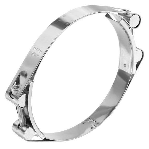 Uxcell T-Bolt Hose Clamp 140-150mm (5.5 - 5.9") 304 Stainless Steel Double Head Adjustable Intake Radiator Tube Clamps for Automotive Plumbing Industrial Intercooler Pipe