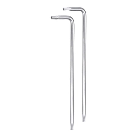 Uxcell 2pcs Tamper Proof Torx Star Key Bit Wrench T10 3.58" Long Arm L Shape 6 Point Wrenches Carbon Steel Repair Tool