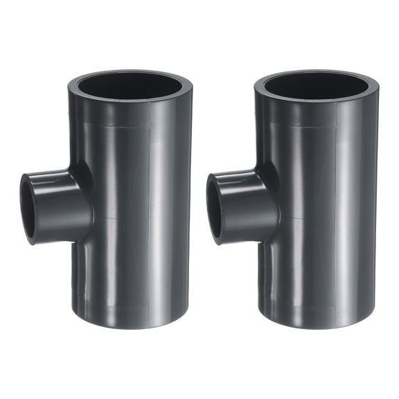 Uxcell 2Pcs Tee Fitting 1-1/2 x 3/4" 3 Way Connector Pipe Coupling