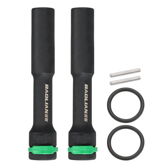 Uxcell 2pcs Thin Wall 6 Point Deep Impact Socket 1/2" Drive 14mm Metric Socket 40Cr Steel Spindle Axle Hex Sockets for Machine Shaft Nuts Bolts Repair