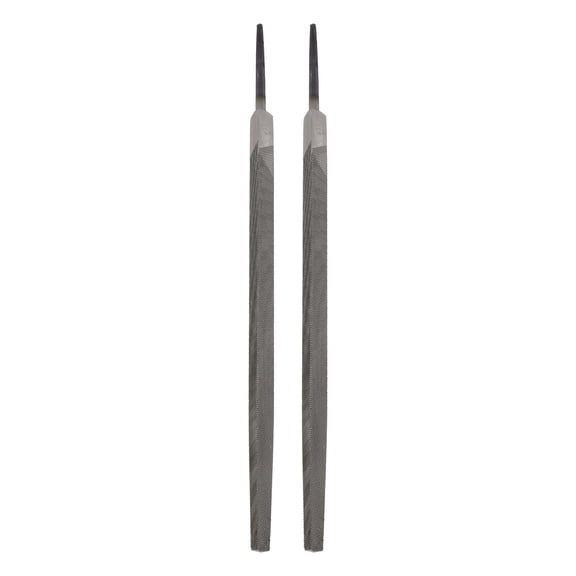 Uxcell 2pcs Triangle Coarse Teeth Cut File 12" Double Cut Teeth High Carbon Steel Hand Rasp File Without Handle for Metal Wood Deburring Removing