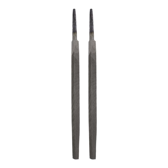 Uxcell 2pcs Triangle Coarse Teeth Cut File 6" Double Cut Teeth High Carbon Steel Hand Rasp File Without Handle for Metal Wood Deburring Removing