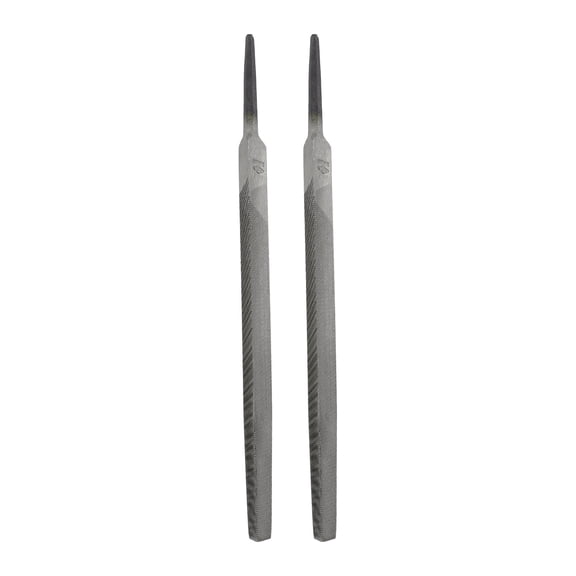 Uxcell 2pcs Triangle Medium Teeth Cut File 6" Double Cut Teeth High Carbon Steel Hand Rasp File Without Handle for Metal Wood Deburring Removing