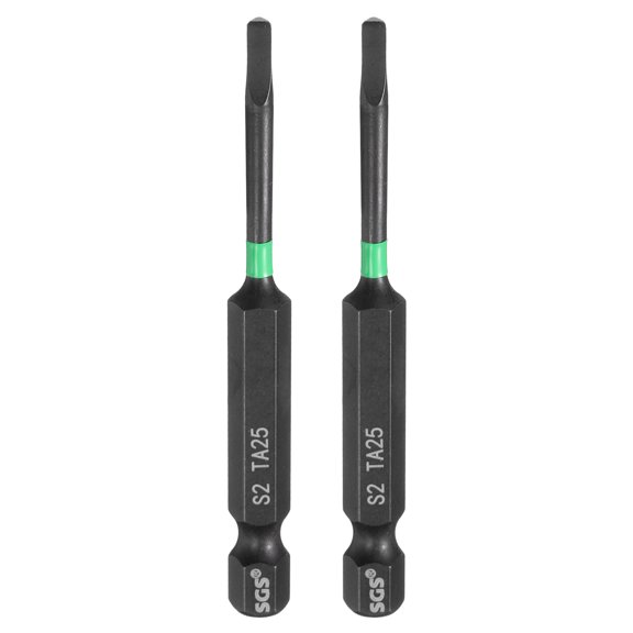 Uxcell 2pcs Triangle Screwdriver Bit 2.76" TA25 Magnetic Power tool with 1/4" Hex Shank