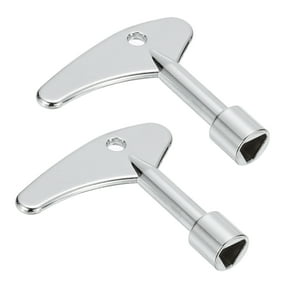 Uxcell 2pcs Triangle Spanner Key, Triangular Utility Service Keys Socket Universal Lock Key for Gas Elevator Lift Door