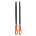 thumbnail image 1 of Uxcell 2pcs Triangular File 6" T12 Bearing Steel Cut Hand Rasp Files with Red Plastic Handle, 1 of 6