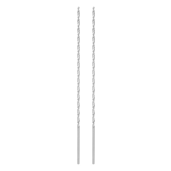 Uxcell 2pcs Twist Drill Bit 2.5mm Dia 200mm (7.87") Extra Long High-Speed Steel Bits