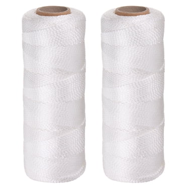 2 Pack Mason Line With Handle - 540ft #18 Braided Nylon String For Gardening & Construction