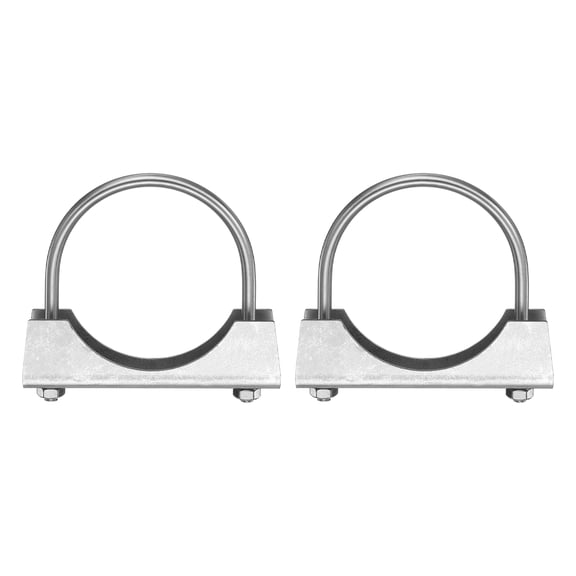Uxcell 2pcs U Bolt Muffler Exhaust Clamp 89mm/3.5" 304 Stainless Steel U-Bolt Clamps Muffler Tip Hook Saddle Exhaust Clip for Tip Pipes Connection