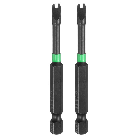 Uxcell 2pcs U Shaped Screwdriver Bit 2.76" U4 Magnetic Power Tools with 1/4" Hex Shank