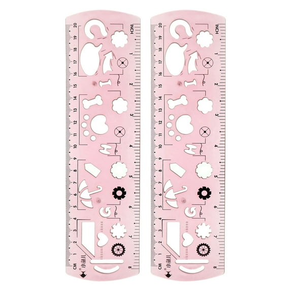 Uxcell 2pcs Unbreakable Flexible Rulers 20cm/8