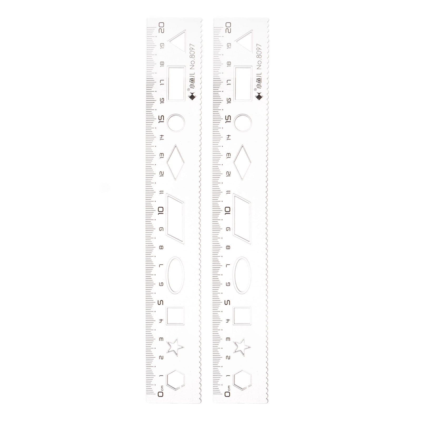 Uxcell 2pcs Unbreakable Flexible Rulers 20cm PVC Shatterproof Folding