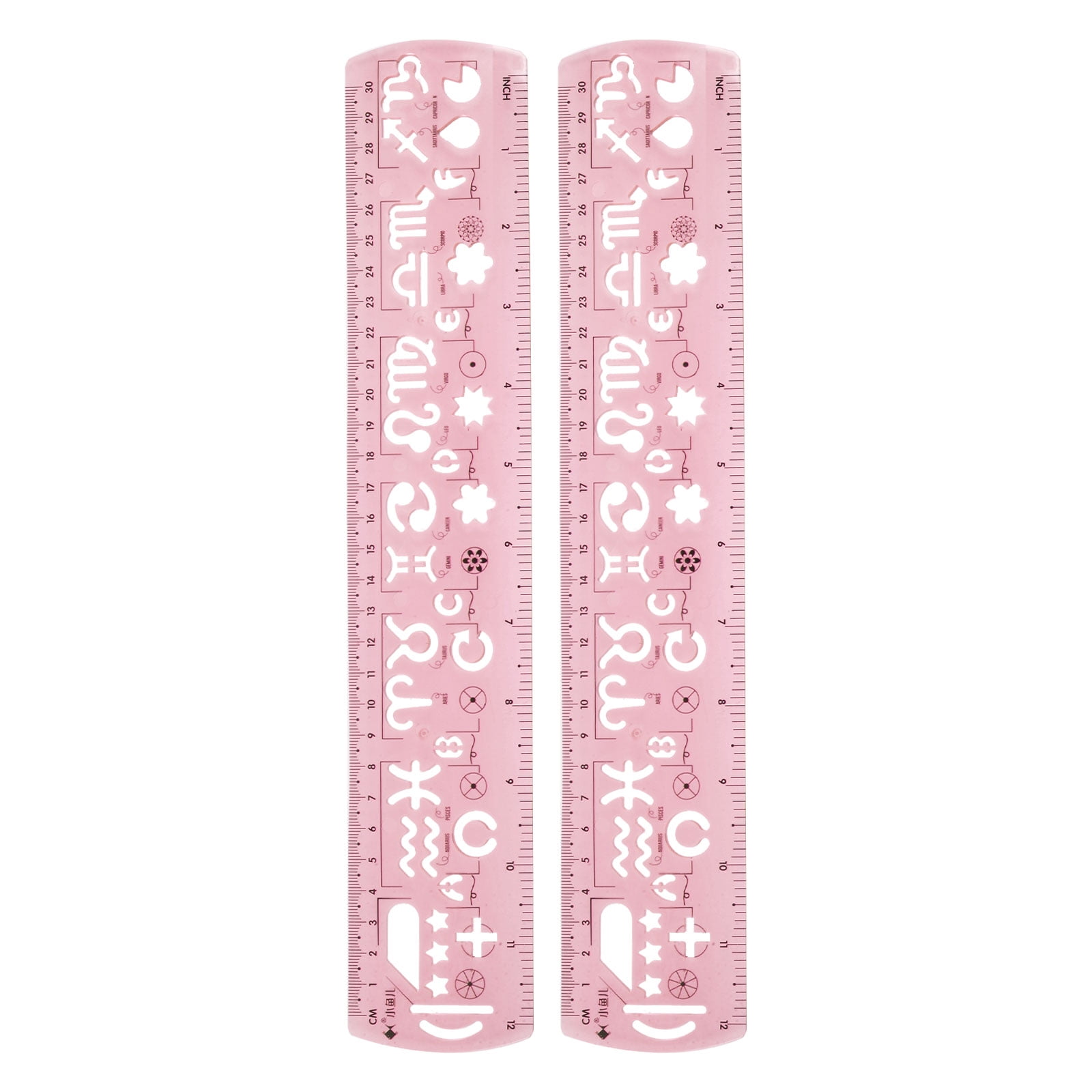Double Ruler Traith Uxcell 2pcs Unbreakable Flexible Rulers 30cm/12