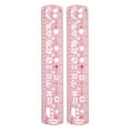 thumbnail image 1 of Uxcell 2pcs Unbreakable Flexible Rulers 30cm/12" Double Scale Shatterproof Folding Plastic Ruler, Light Pink, 1 of 6