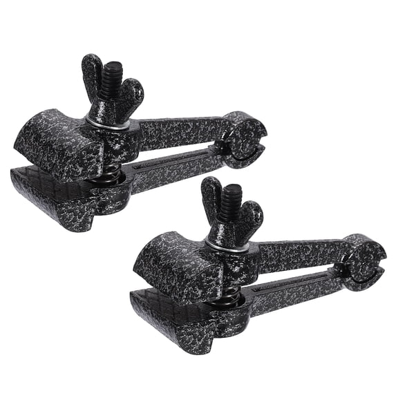 Uxcell 2pcs Universal Table Vise 1-1/2" (38mm) Home Vise Clamp-On Portable Bench Clamp for Woodworking Drilling Metalworking Cutting Conduit, Black