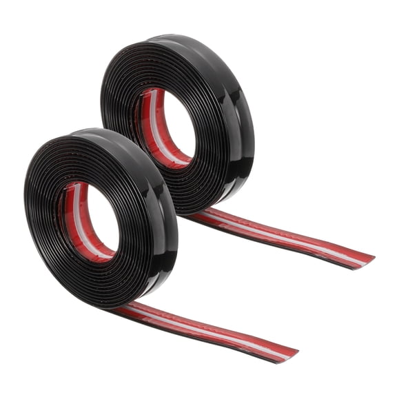 Uxcell 2pcs Wall Corner Protector Molding Trim 0.8" 10 ft Flexible Caulk Strip, Black