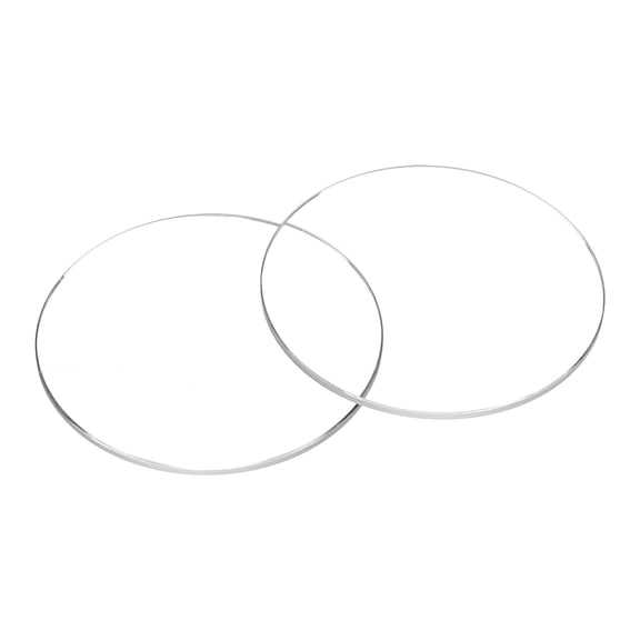 Uxcell 2pcs Watch Crystal Glass Lens 16mm Dia 1.0mm Beveled Edge Flat Round Ultra-Clear Glass Watch Face Crystals Len Dial Mirror