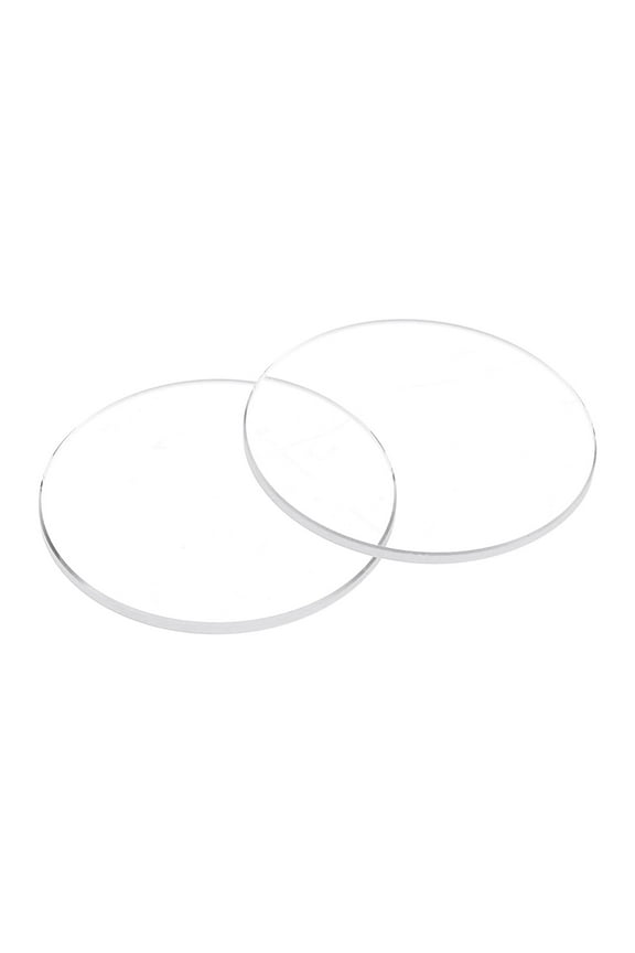 2pcs Watch Crystal Glass Lens, 22mm Flat Round Sapphire Glasses Replacement Parts for Watchmaker Repair, Clear
