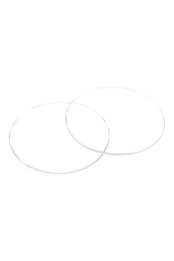 2pcs Watch Crystal Glass Lens, 30mm Flat Round Sapphire Glasses Replacement Parts for Watchmaker Repair, Clear