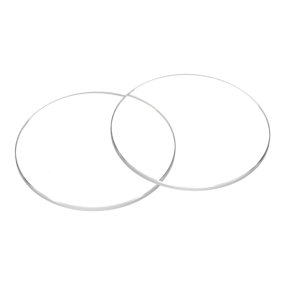 Uxcell 2pcs Watch Crystal Glass Lens 32mm Dia 1.0mm Beveled Edge Flat Round Ultra-Clear Glass Watch Face Crystals Len Dial Mirror