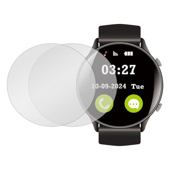 Uxcell 2pcs Watch Screen Protector 40mm Tempered Glass Anti-Spy Protection, Gray