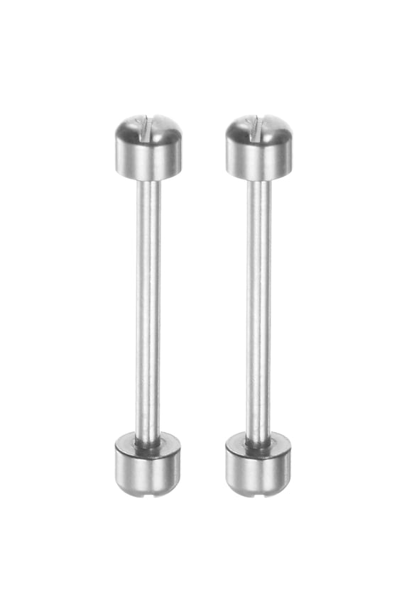 2pcs Watch Screw Tube Rod 22mm Inner Dia Stainless Steel Watch Strap Pins, Silver Tone