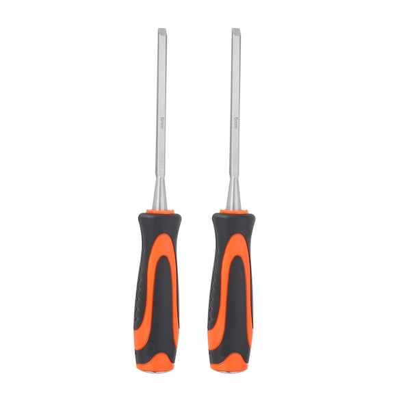 Uxcell 2pcs Wood Chisel 1/4" CR-V Steel Beveled Edge Blade Wood Working Chisel Woodworking Tools with Plastic Handle for Carving Woodworking DIY Projects