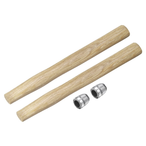 Uxcell 2pcs Wood Sledge Hammer Handle 12.2" Hammer Wooden Replacement Handles with Round Wedges for 2lb Round Octagonal Head Decking Framing Carpentry Construction DIY Sledge Axe Tools