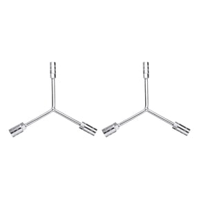 Uxcell 2pcs Y-Shaped 3 Way Socket Wrench 13mm 16mm 18mm Long Arm Y-Type 6-Point Inner Hexagon Spanner