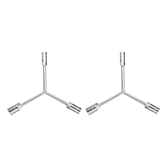 Uxcell 2pcs Y-Shaped 3 Way Socket Wrench 13mm 16mm 18mm Long Arm Y-Type 6-Point Inner Hexagon Spanner