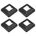 thumbnail image 1 of Uxcell 2x2 Inches Post Sleeve, Plastic Post Base Cover Column Wraps - 4pcs (Black), 1 of 7