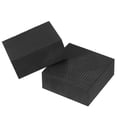 thumbnail image 1 of Uxcell 2x2x0.8" Planter Flower Pot Feet Square Non-slip Rubber Invisible Riser, Black 6 Pack, 1 of 5