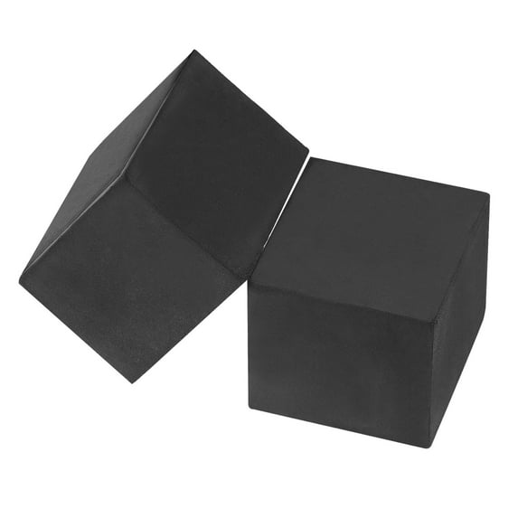 Uxcell 2x2x2" Planter Flower Pot Feet Square Rubber Invisible Riser, Black 4 Pack