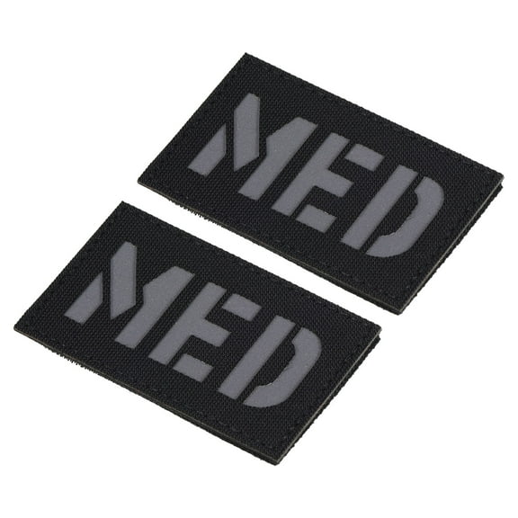 Uxcell 2x3" IR Infrared Reflective MED Patch EMS EMT Hook and Loop Fastener, Black 2 Pack