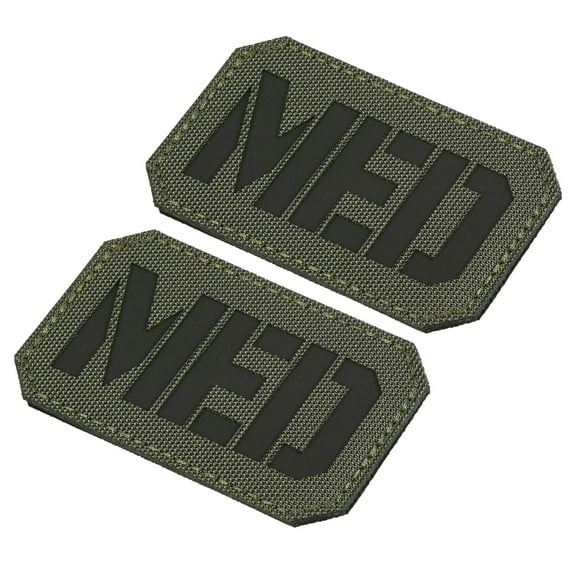 Uxcell 2x3" IR Infrared Reflective MED Patch EMS EMT Hook and Loop Fastener, Green 2 Pack