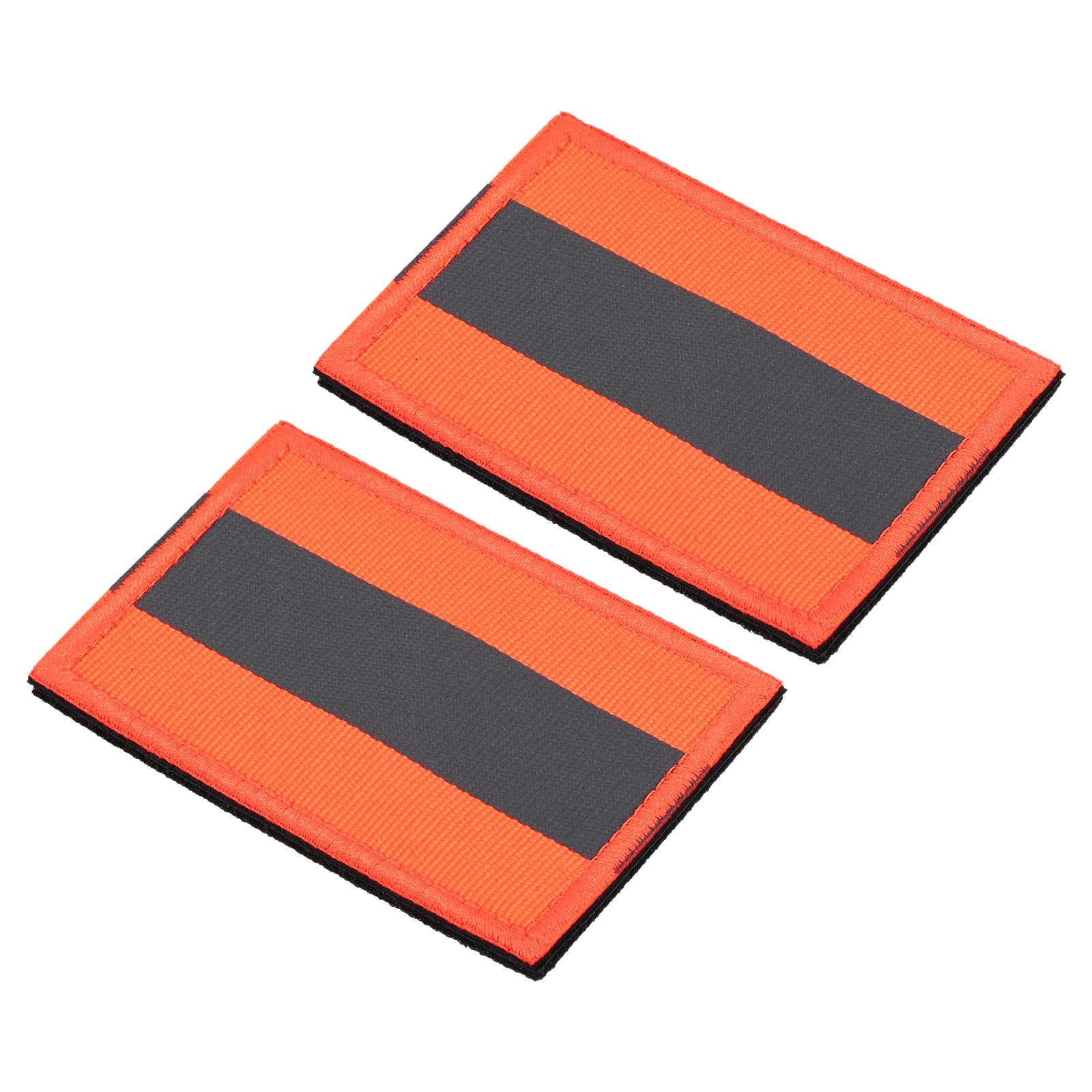 Uxcell 2x3" Reflective Patch Hook and Loop Fastener Safety Applique, Orange 2 Pack