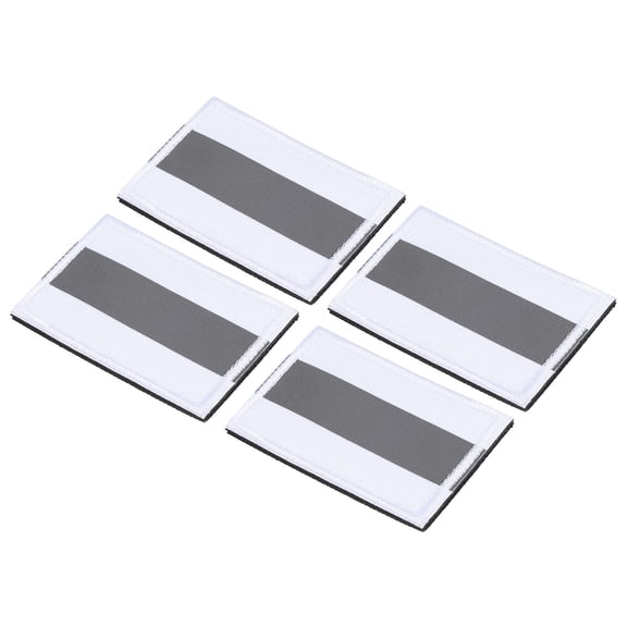 Uxcell 2x3" Reflective Patch Hook and Loop Fastener Safety Applique, White 4 Pack