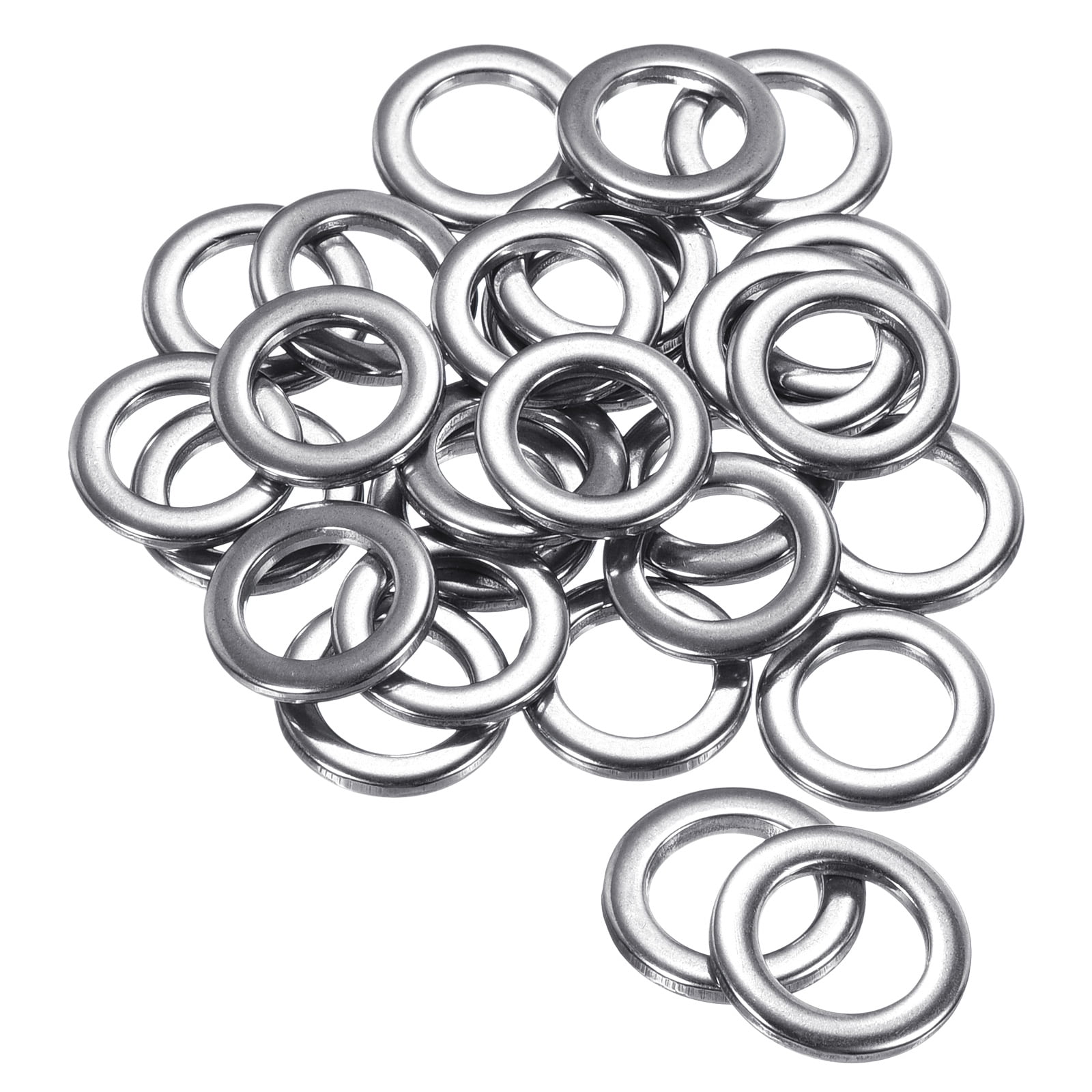 Uxcell 2x7.5x11.5mm Fishing Rings, 25 Pack 304 Stainless Steel Solid ...