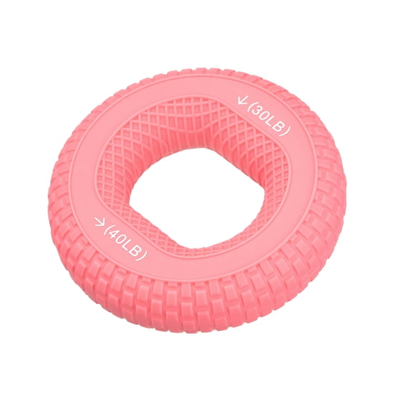 Uxcell 3.07" 30/40 Lbs Pink Hand Grip Strengthener Hand Grip Ring for Rock Climbing