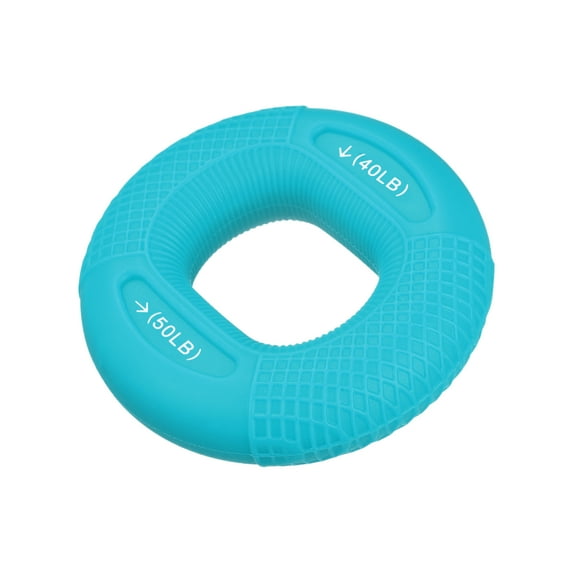Uxcell 3.07" 40/50 Lbs Blue Hand Grip Strengthener Hand Grip Ring for Training