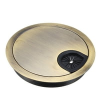 Uxcell 3-1/8" Cable Hole Cover Desk Grommet for Wire Organizer Zinc Alloy Bronze Tone 1pcs