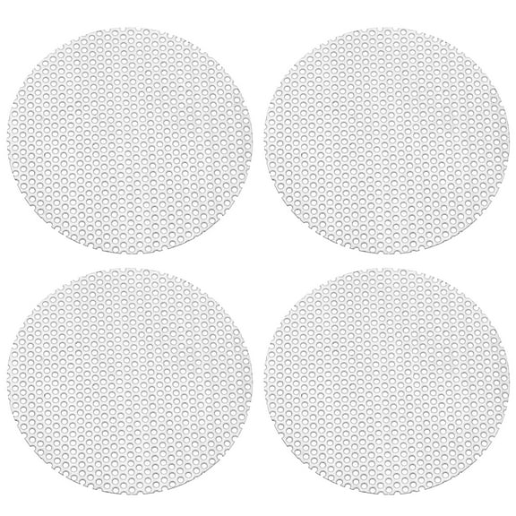 Uxcell 3.1" Diameter 304 Stainless Steel Perforated Sheet, 4 Pcs 0.06" Hole 19GA Expanded Metal Mesh Round Slices Plate Screen Decorative Meshes for Ventilation Grill Smoking, Silver Tone